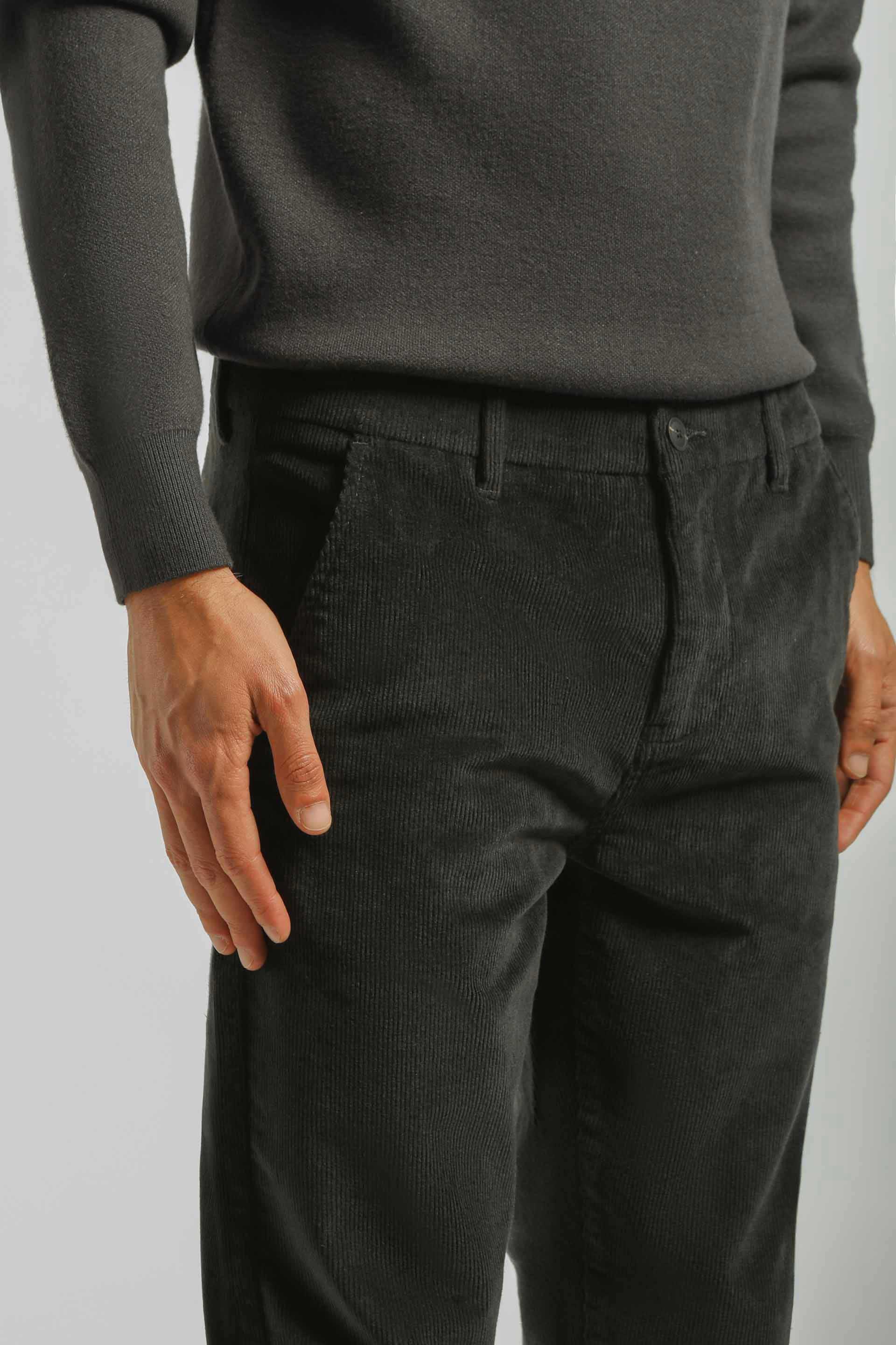 Pantaloni chino di velluto|Colore:Antracite