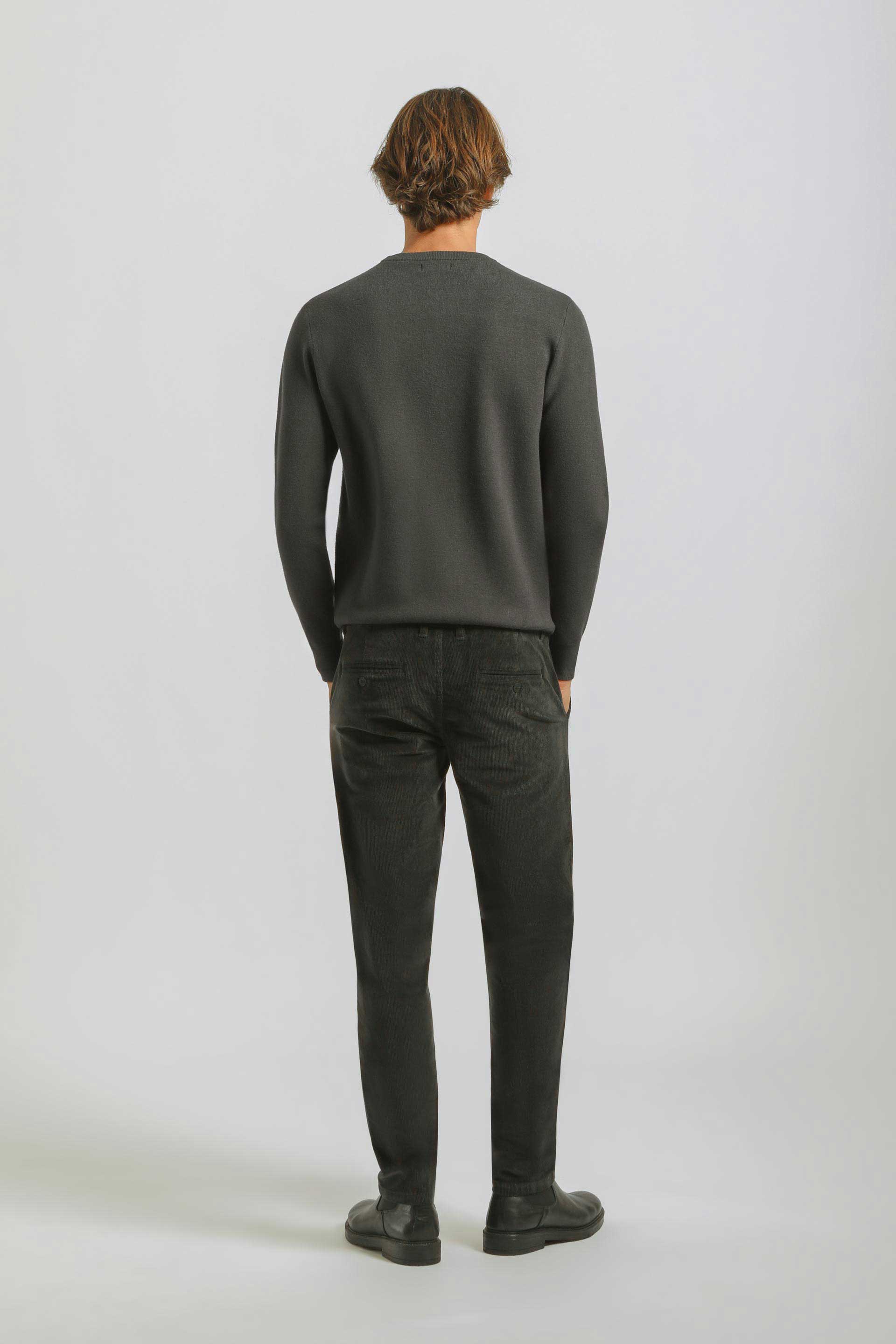 Pantaloni chino di velluto|Colore:Antracite