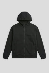 Felpa zip con cappuccio|Colore:Nero