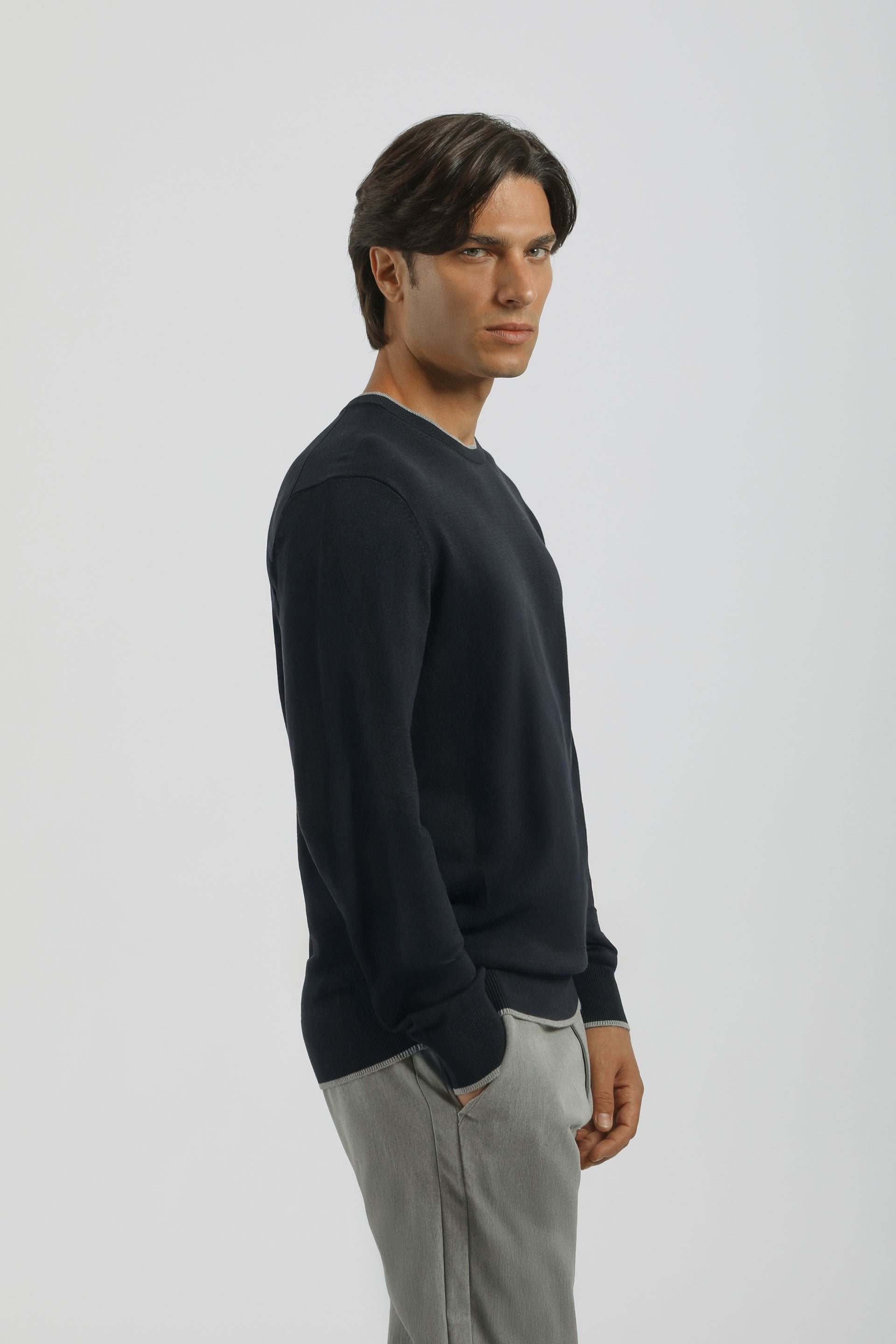 Maglia doppio collo basic|Colore:Blue
