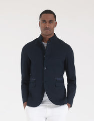 Giacca con collo alla coreana|Colore:Blue