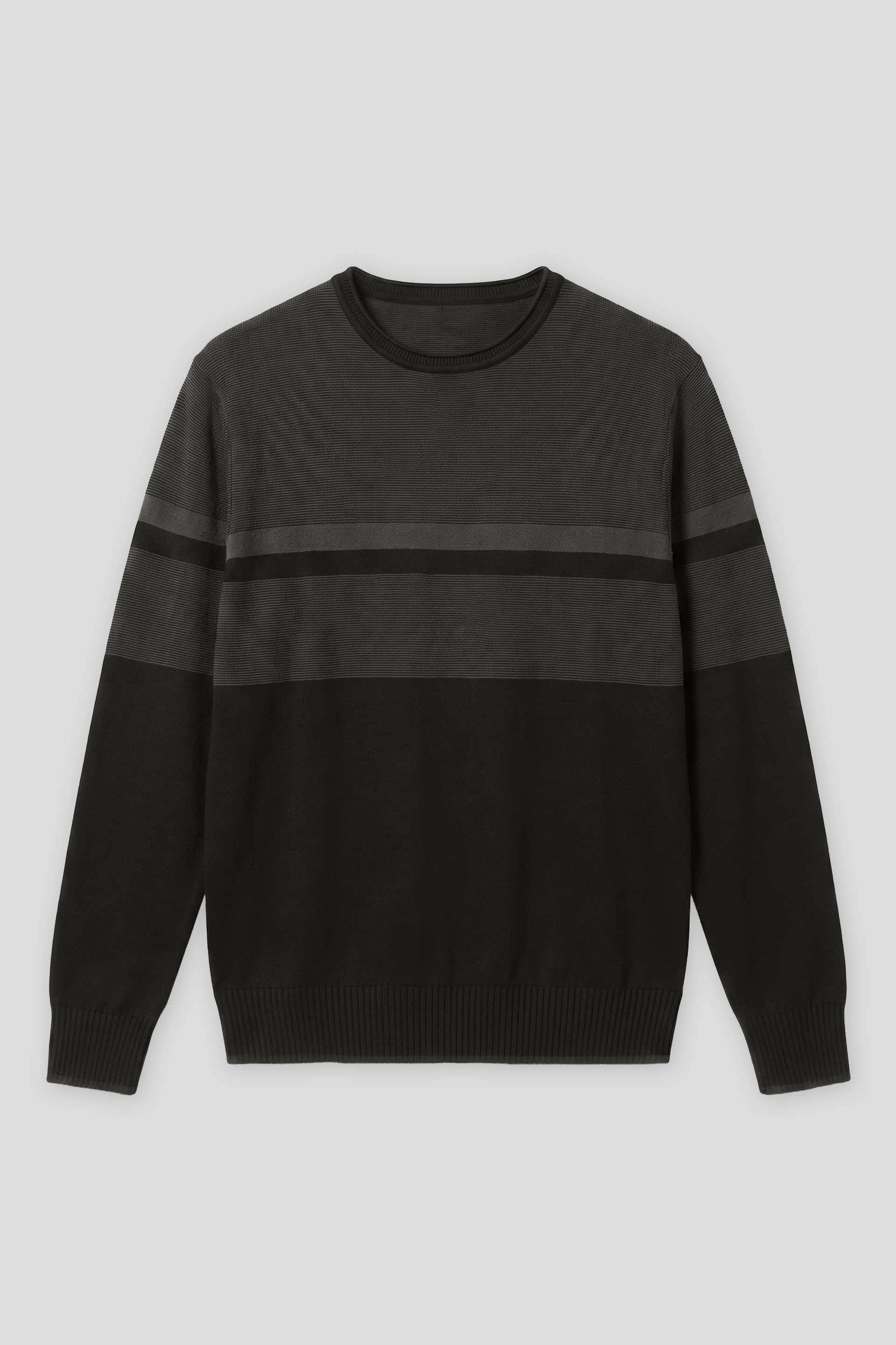 Maglia girocollo colorblock|Colore:Nero