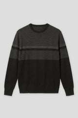 Maglia girocollo colorblock|Colore:Nero