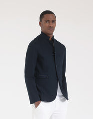 Giacca con collo alla coreana|Colore:Blue
