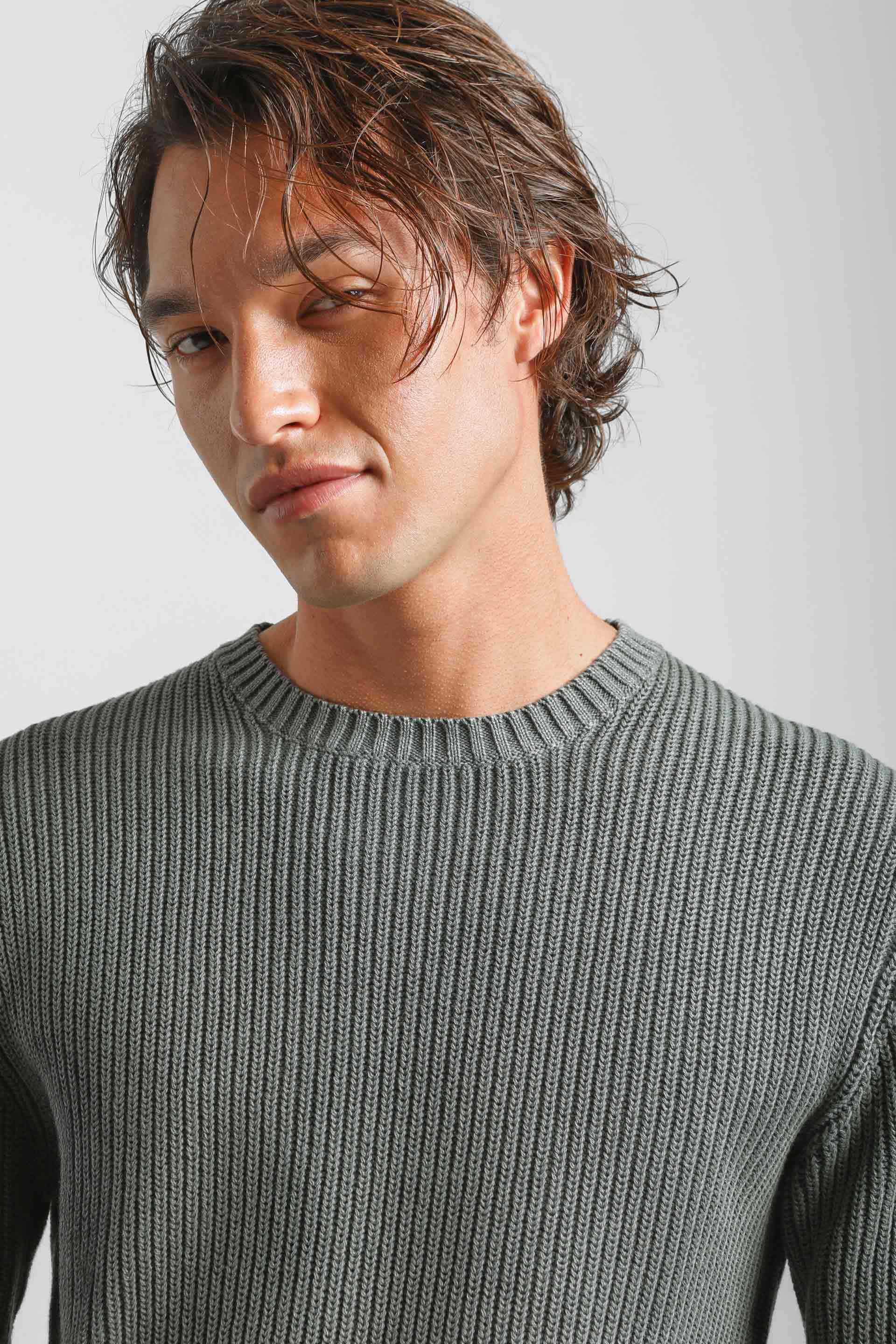Maglia girocollo 100% cotone|Colore:Fango