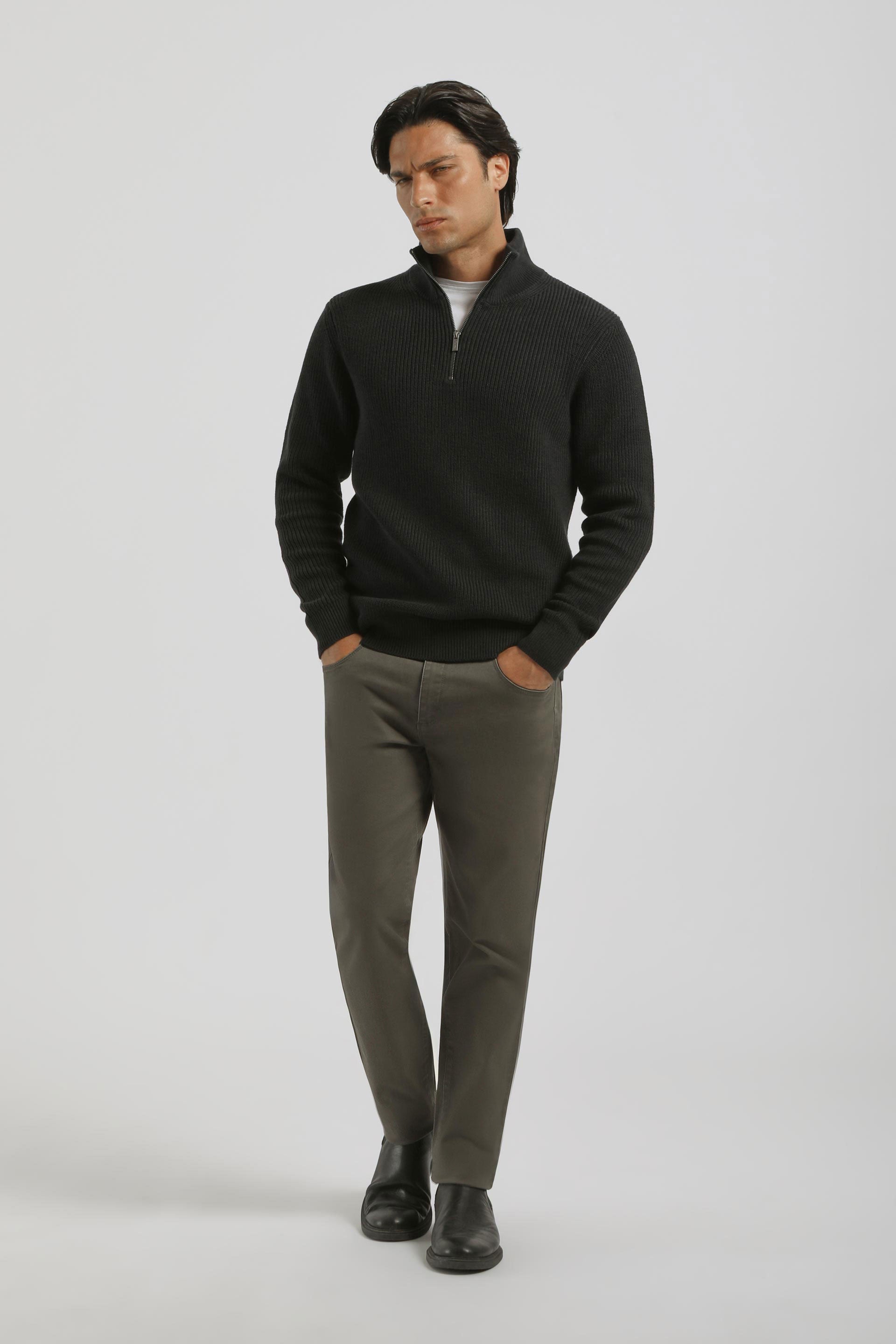 Pantaloni cinque tasche|Colore:Militare