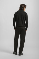 Pantaloni chino in tessuto tecnico|Colore:Nero