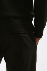 Pantaloni chino in tessuto tecnico|Colore:Nero