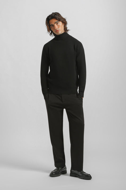 Pantaloni chino in tessuto tecnico|Colore:Nero
