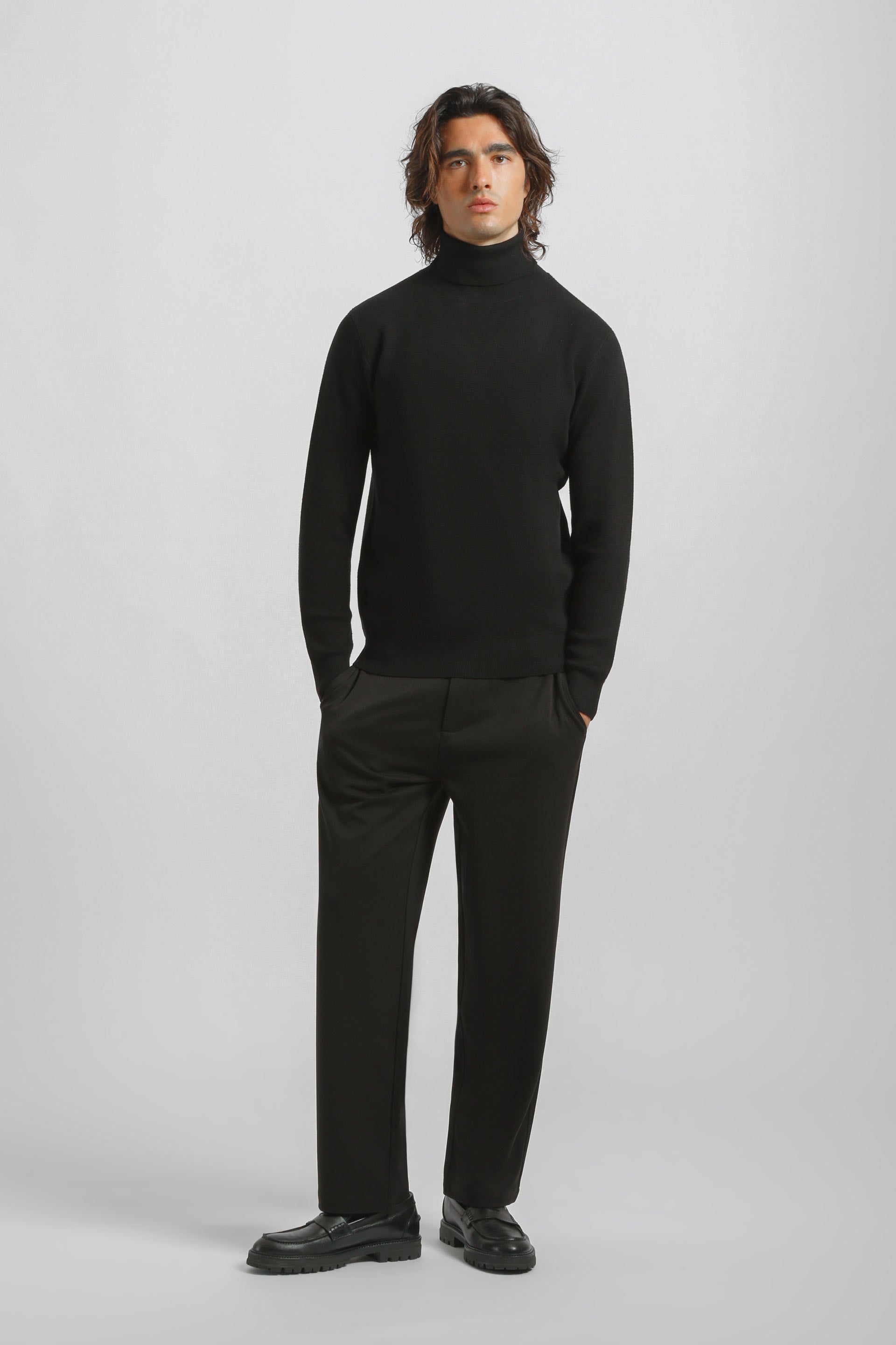 Maglia collo alto|Colore:Nero