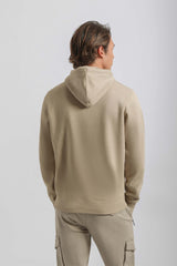 Felpa con cappuccio con stampa|Colore:Sabbia