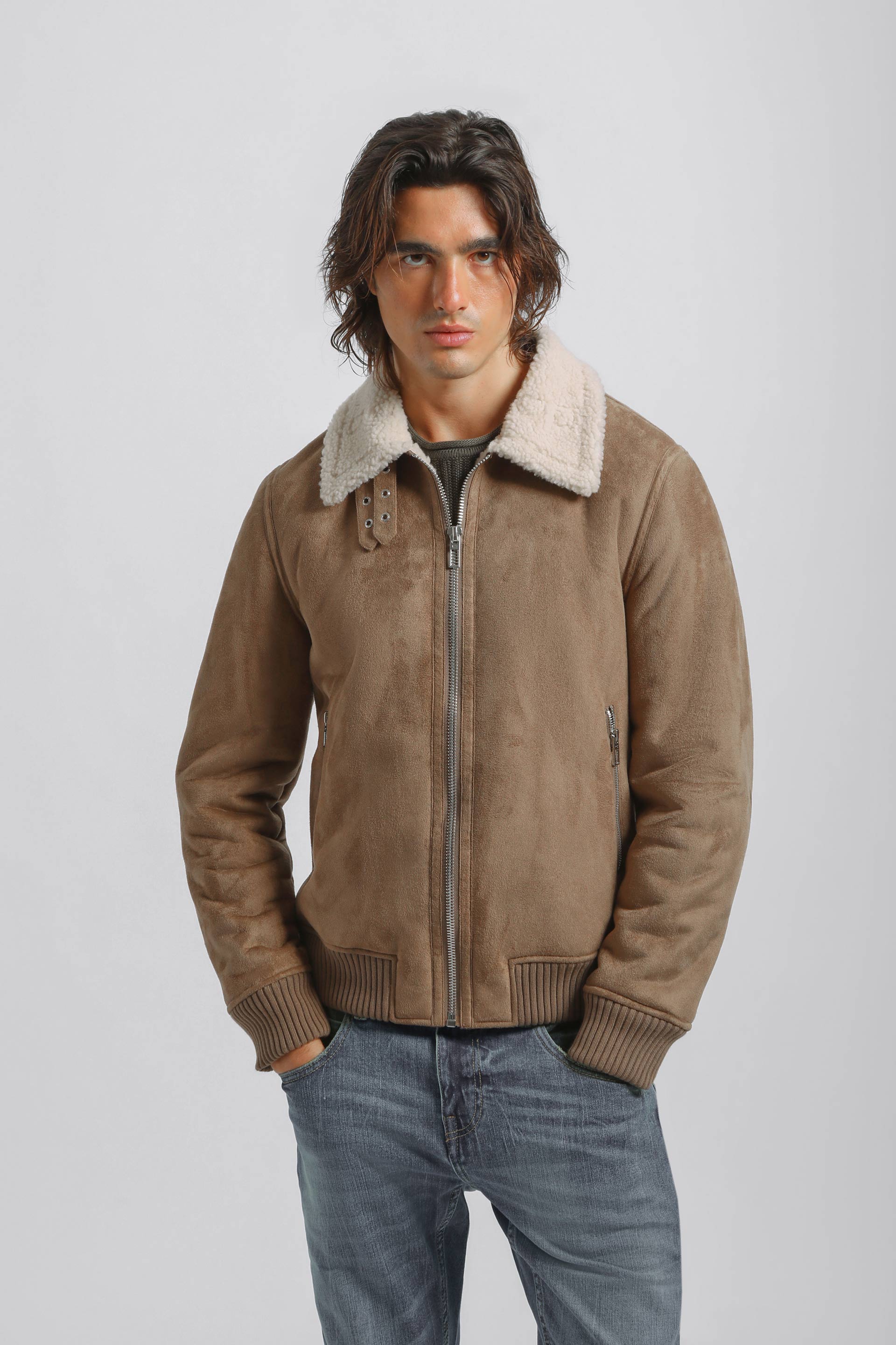 Montone effetto camoscio|Colore:Beige