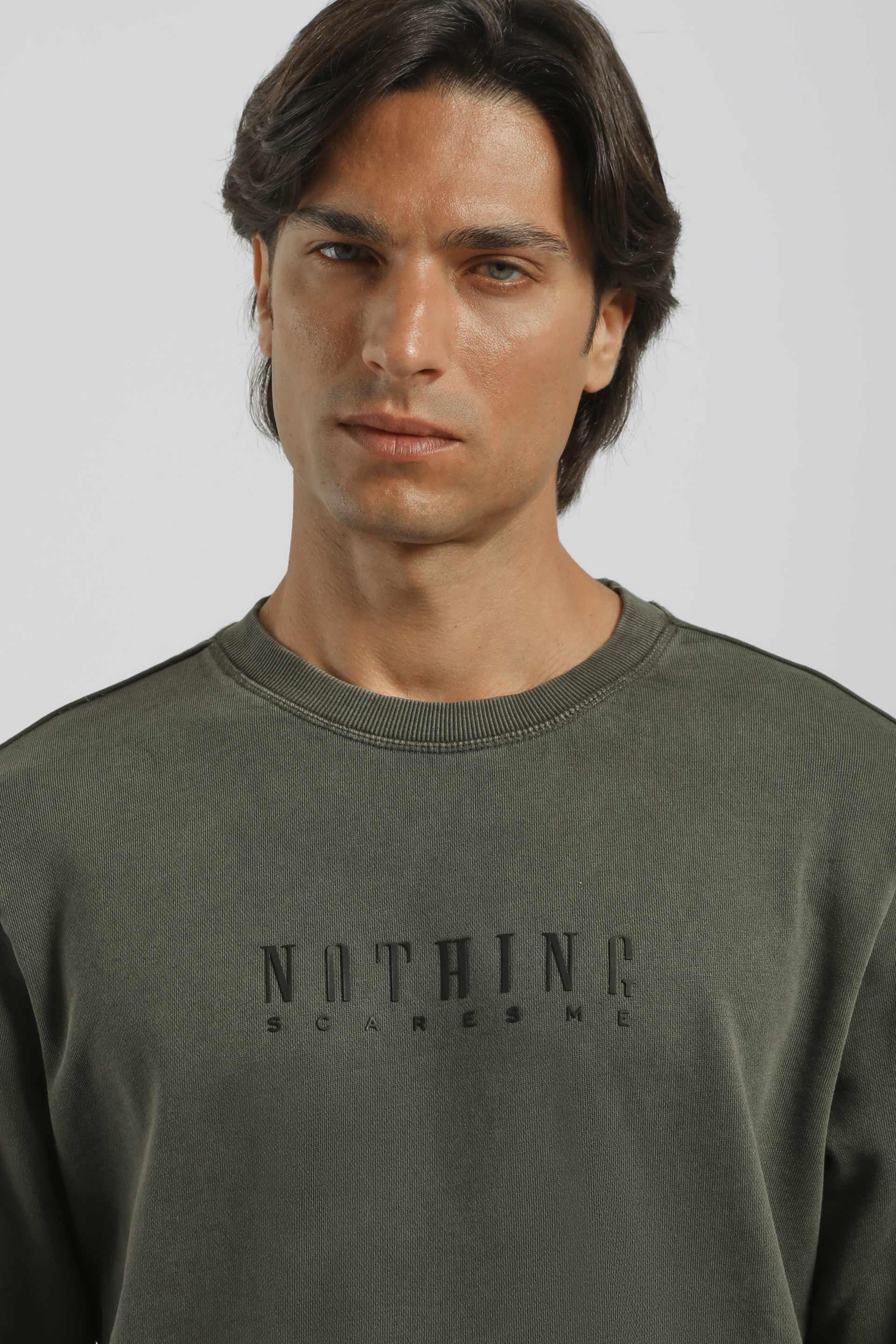 Felpa girocollo 100% cotone|Colore:Verde scuro
