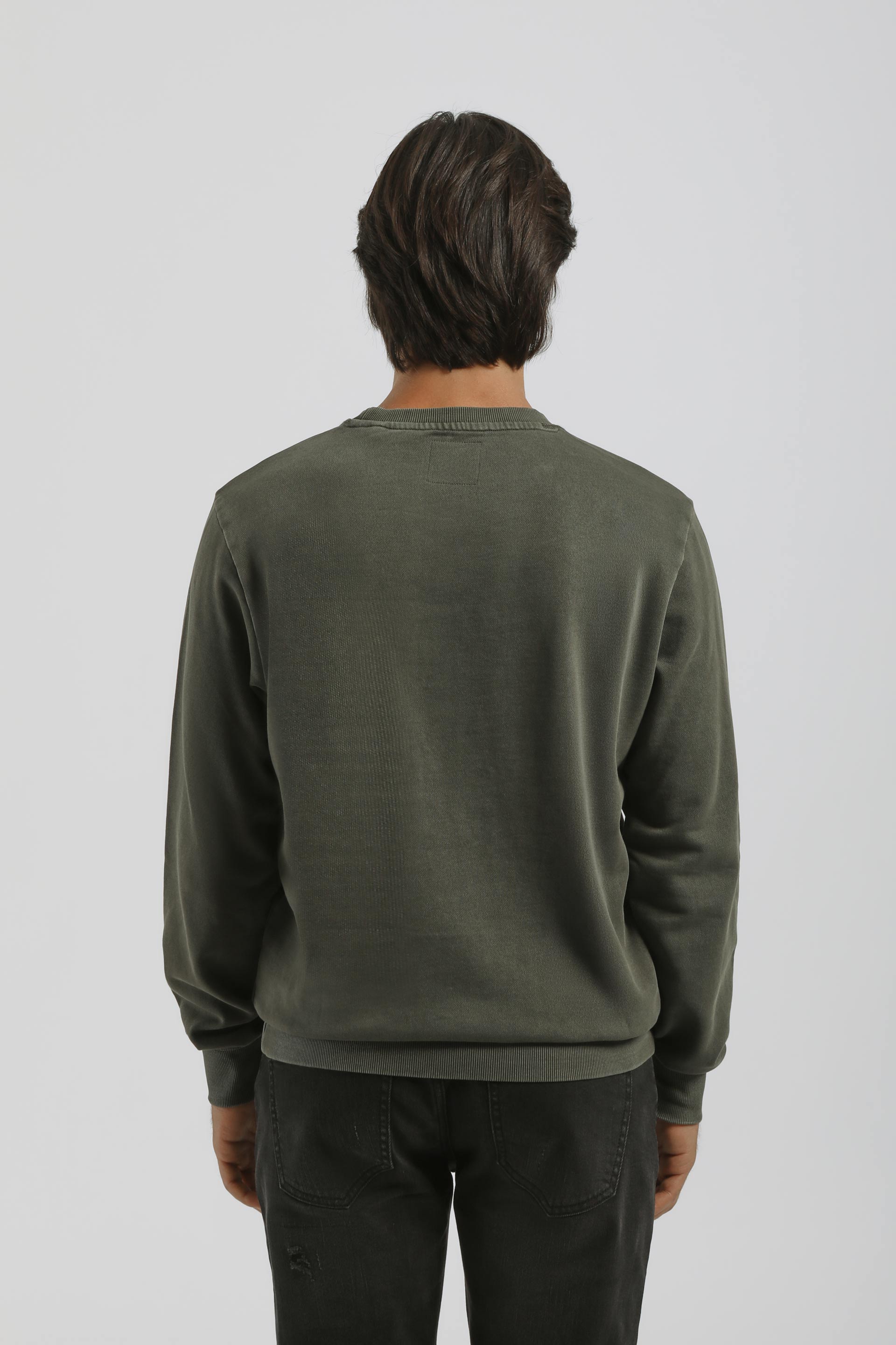 Felpa girocollo 100% cotone|Colore:Verde scuro