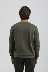 Felpa girocollo 100% cotone|Colore:Verde scuro