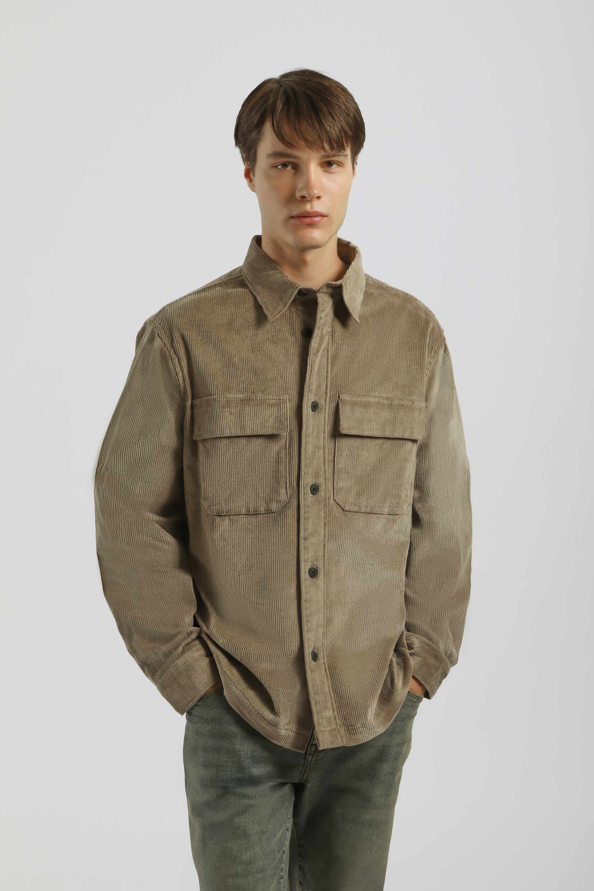 Camicia di velluto|Colore:Sabbia