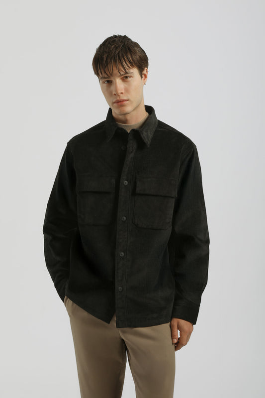 Camicia di velluto|Colore:Nero