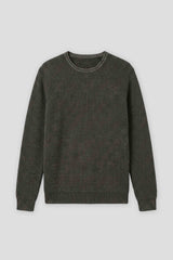 Maglia girocollo a coste 100% cotone|Colore:Nero