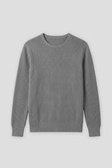 Maglia girocollo a coste 100% cotone|Colore:Ciano