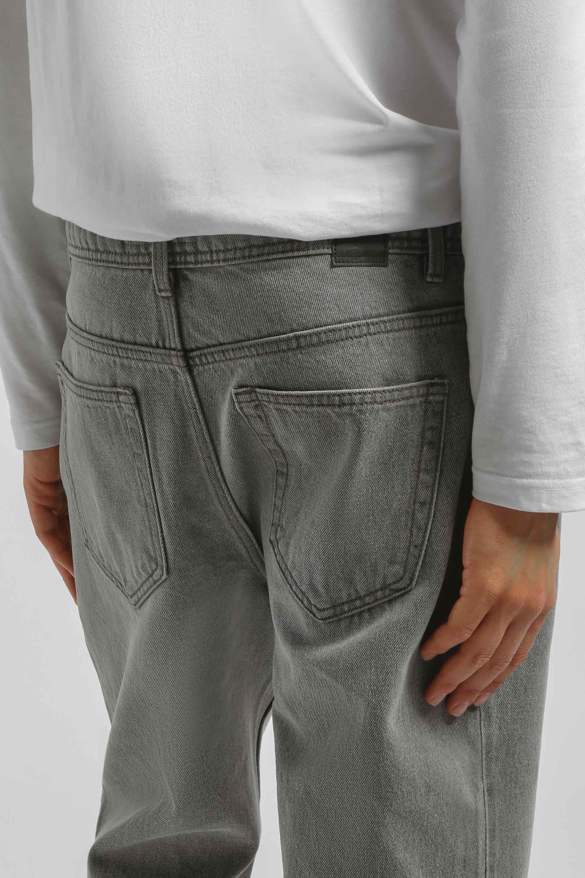 Jeans slim fit crop grigio|Colore:Jeans grigio