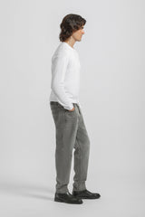 Jeans slim fit crop grigio|Colore:Jeans grigio