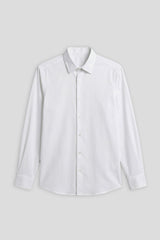 Camicia tinta unita in tessuto elastico|Colore:Bianco