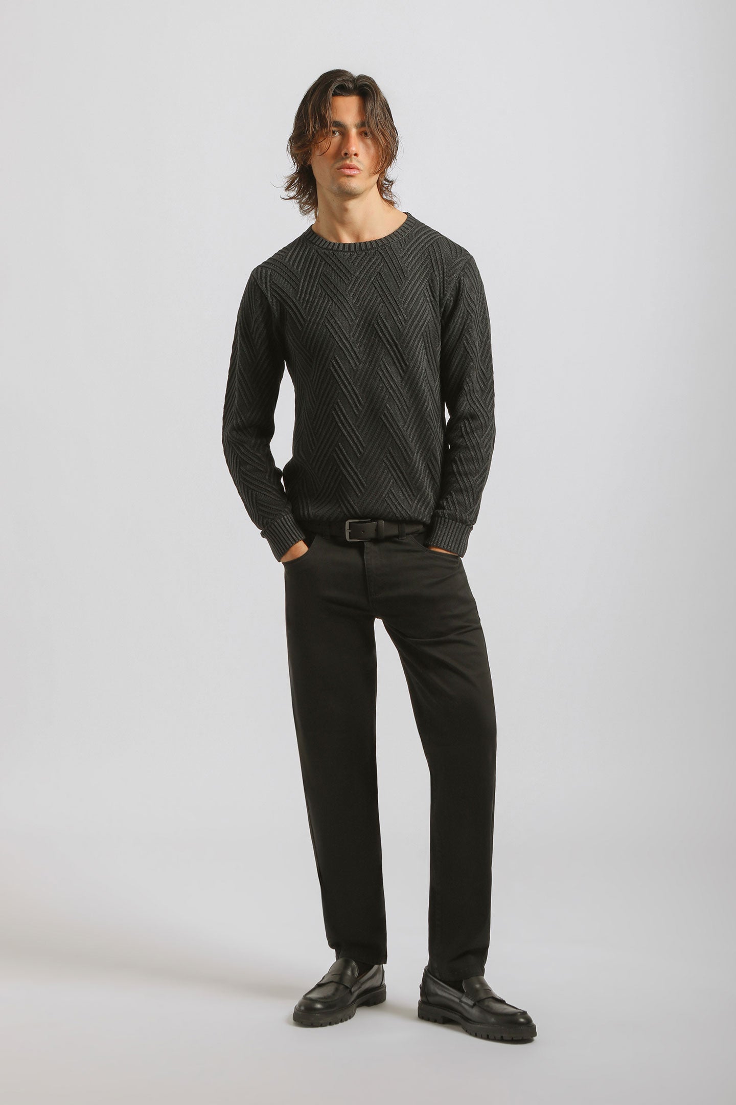 Maglia girocollo 100% cotone|Colore:Nero