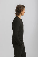 Maglia girocollo strutturata|Colore:Nero
