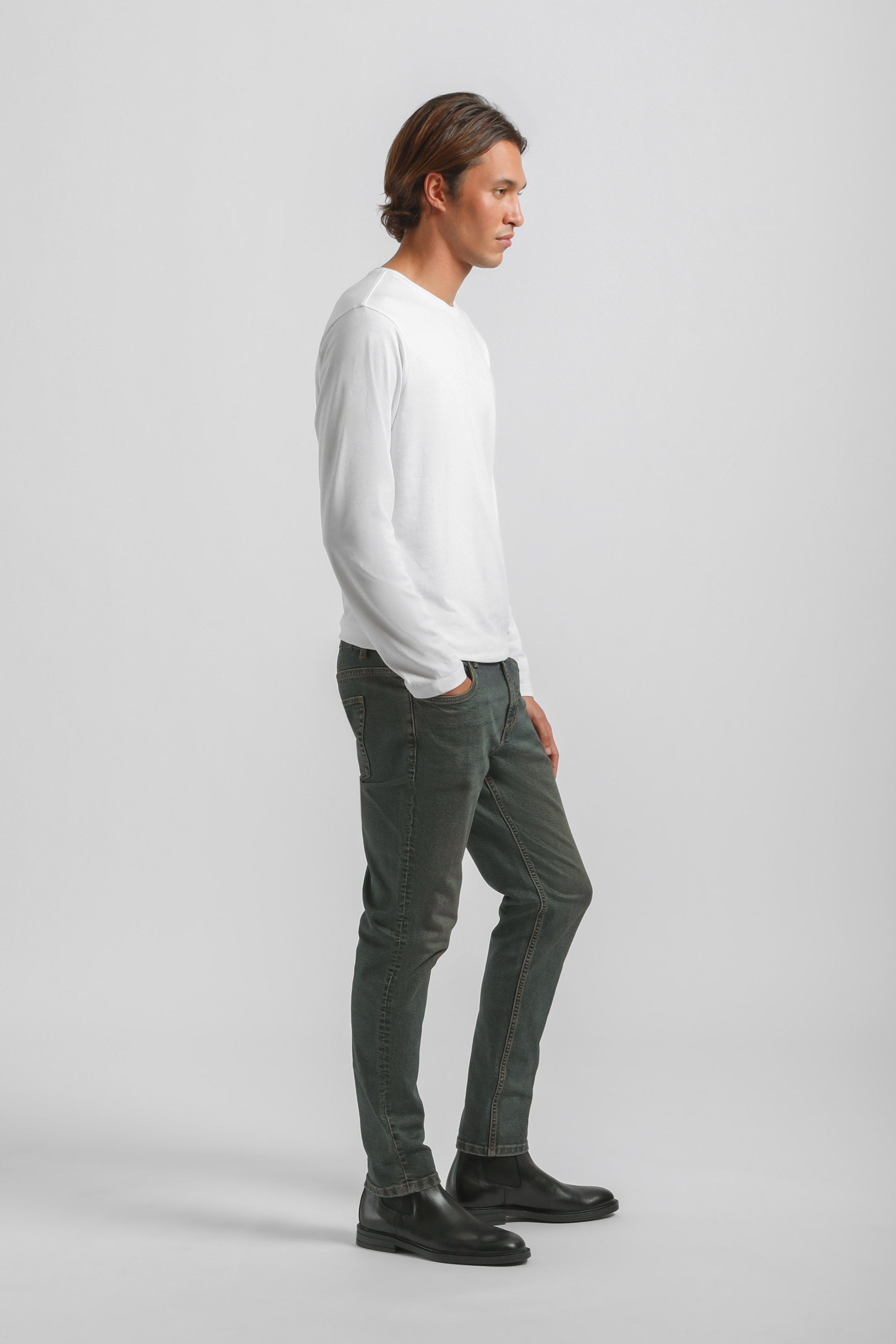 Jeans slim fit lavaggio scuro|Colore:Jeans