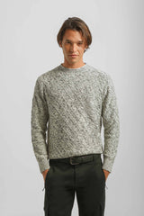 Maglia girocollo con rombi 100% cotone|Colore:Argento tw