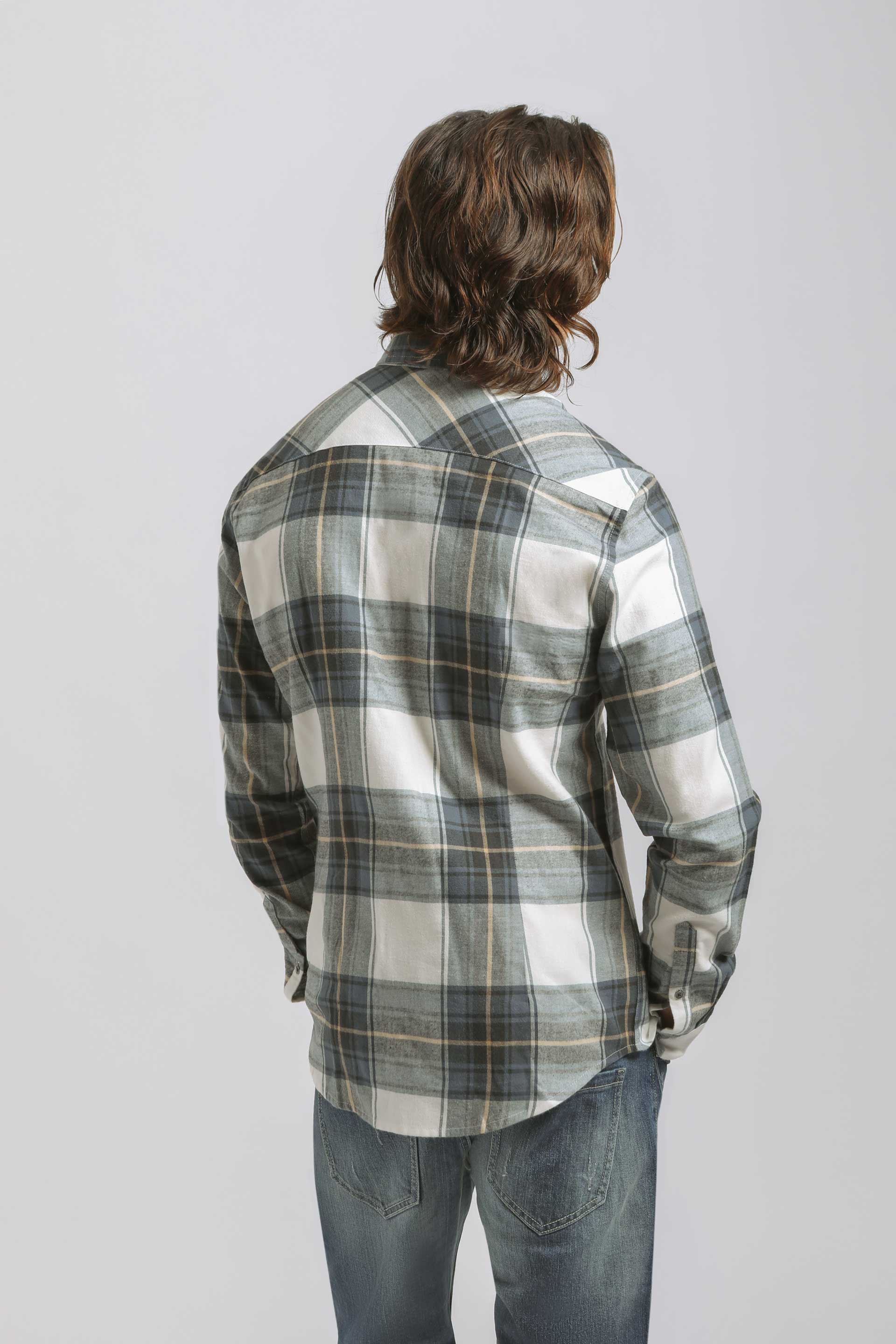 Camicia in flanella a quadri|Colore:Blue