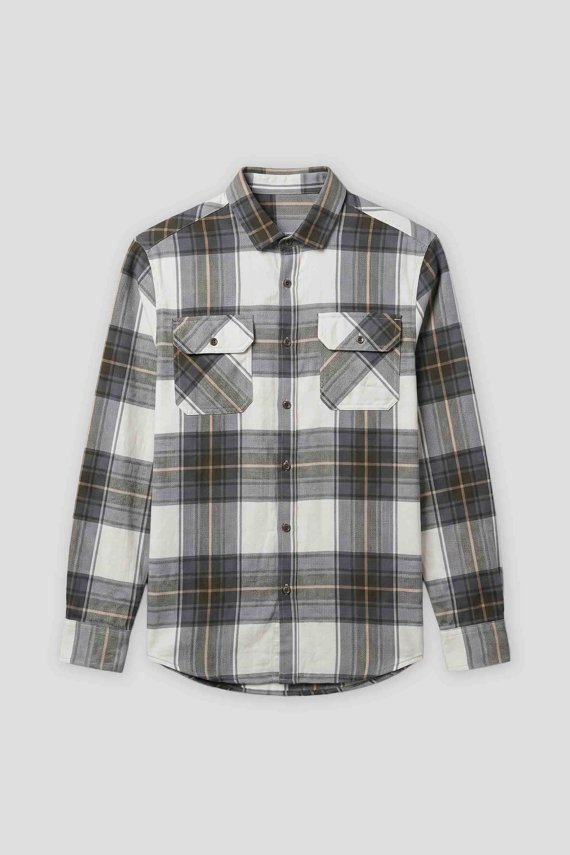 Camicia in flanella a quadri|Colore:Blue