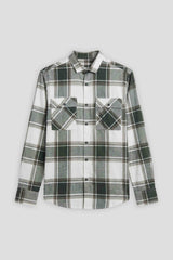 Camicia in flanella a quadri|Colore:Tortora