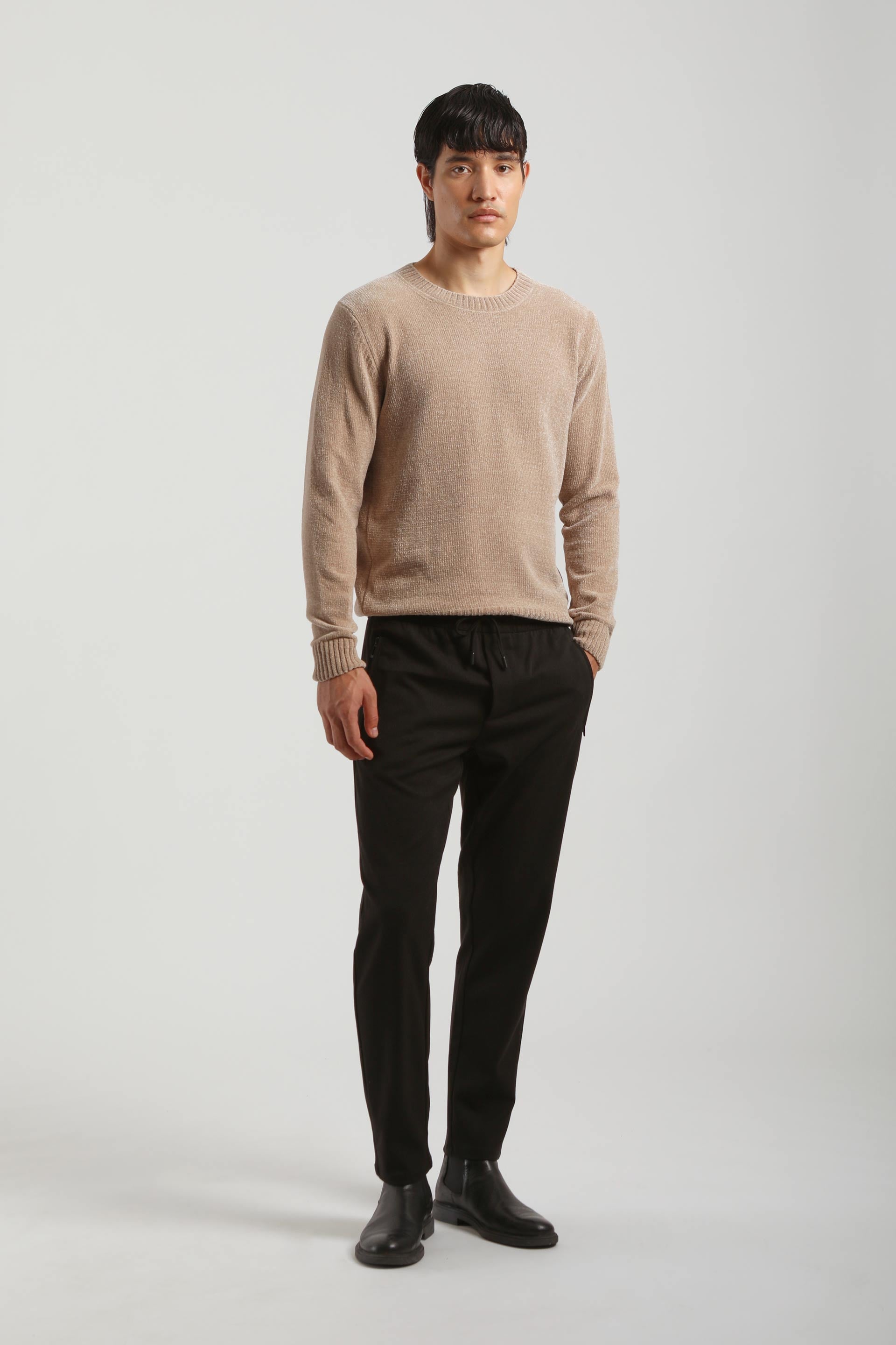 Jogger con laccetto|Colore:Nero