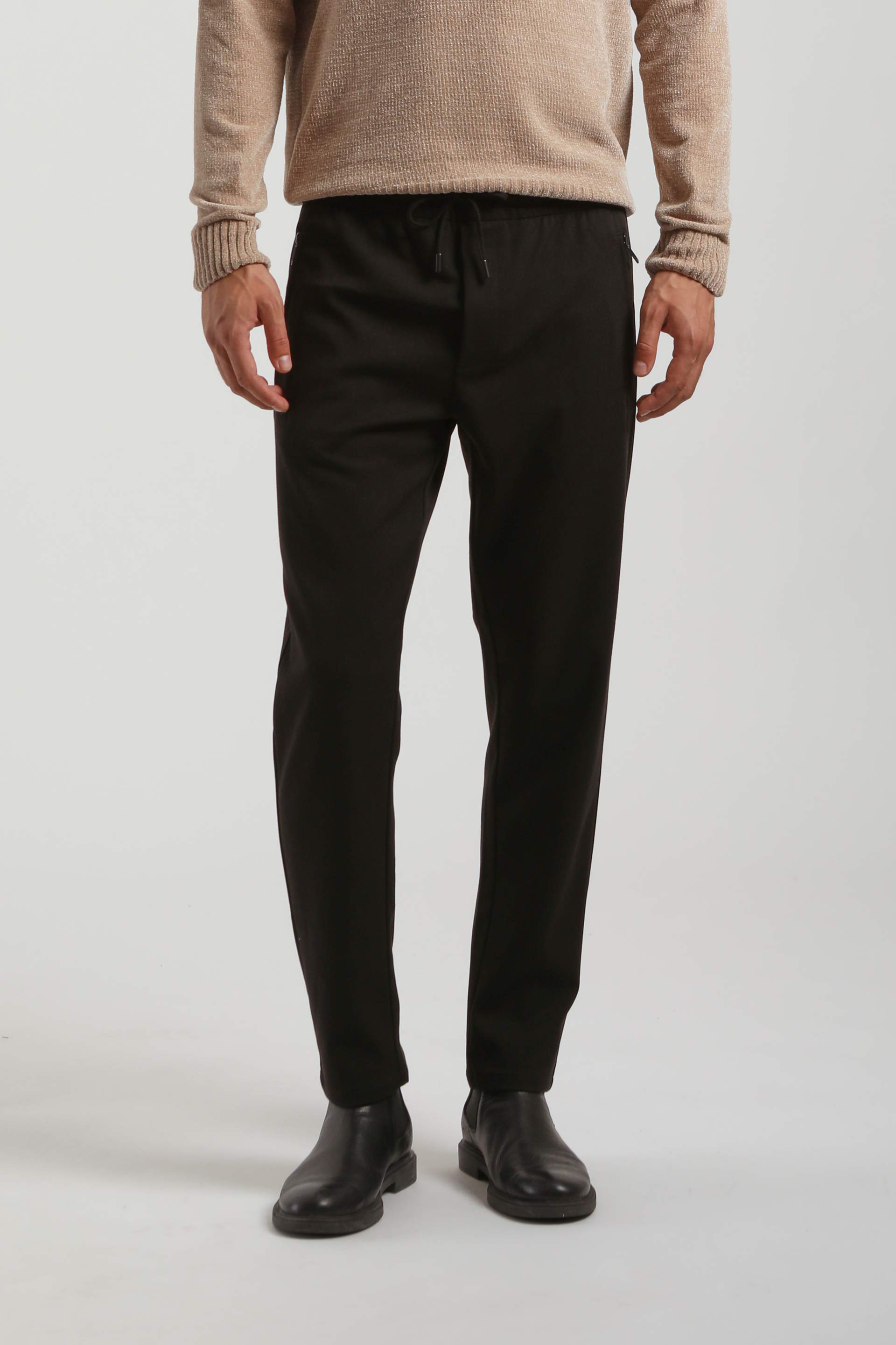 Jogger con laccetto|Colore:Nero