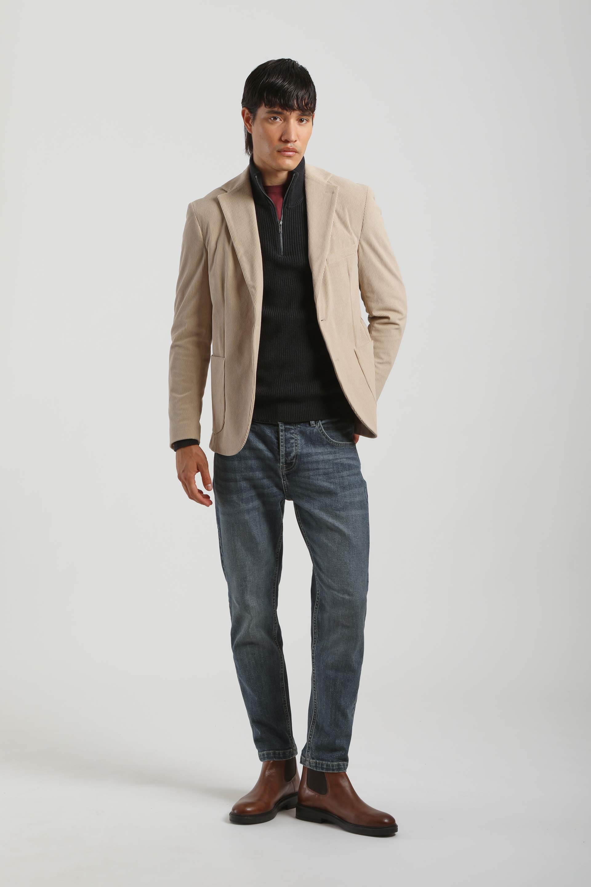 Giacca tinta unita|Colore:Beige