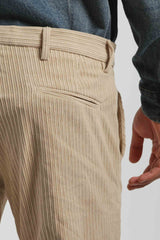 Pantaloni chino effetto velluto   |Colore:Beige