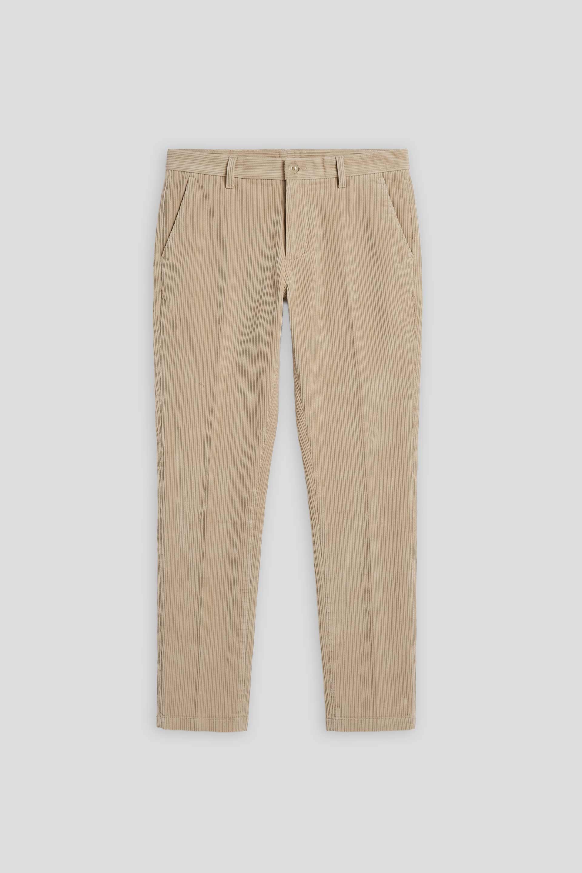 Pantaloni chino effetto velluto   |Colore:Beige