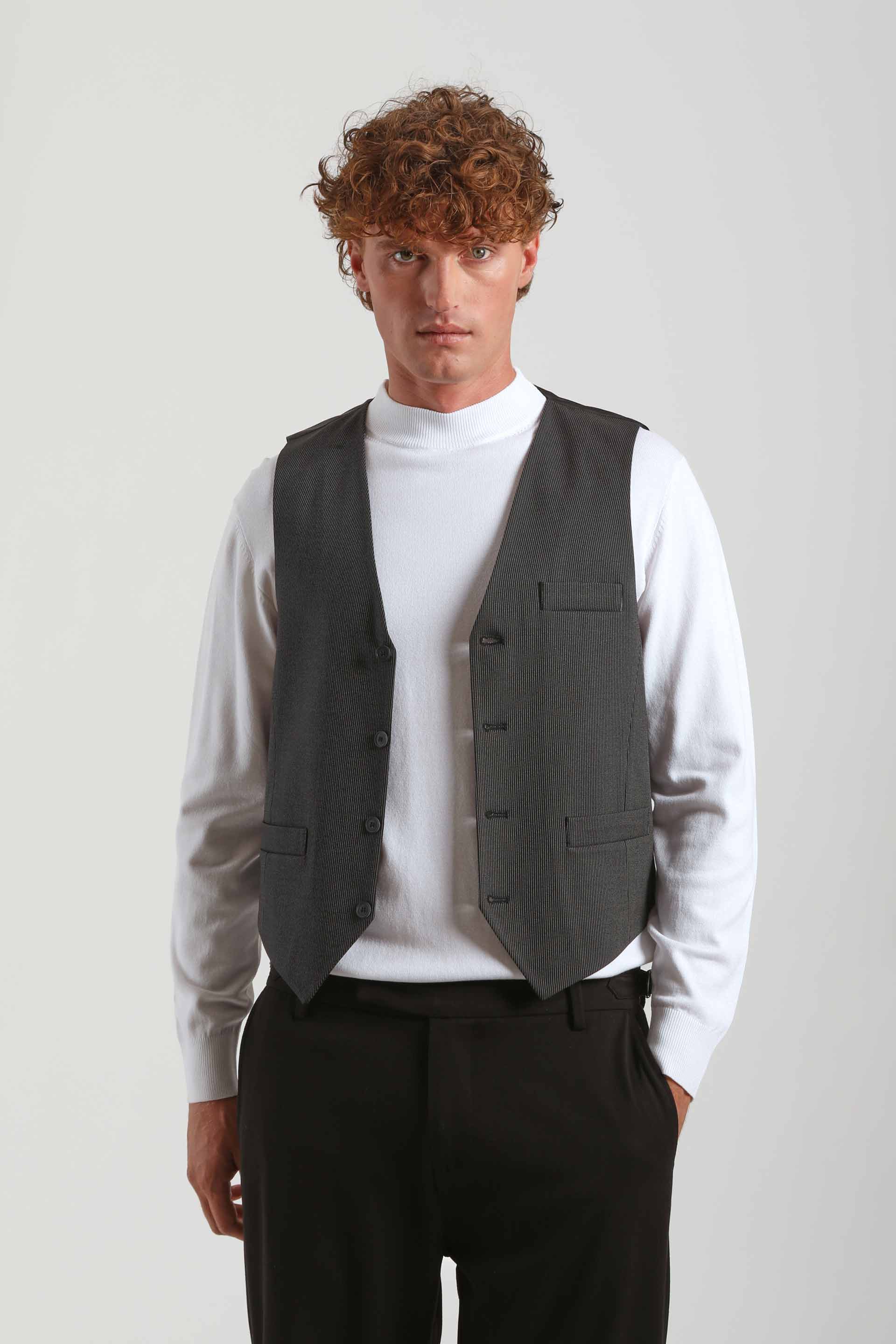 Gilet strutturato|Colore:Nero