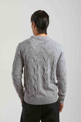 Maglia girocollo intrecciata|Colore:Grigio tw