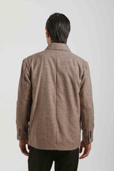 Giacca fantasia con tasconi|Colore:Marrone
