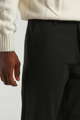 Pantaloni chino in tessuto tecnico|Colore:Nero