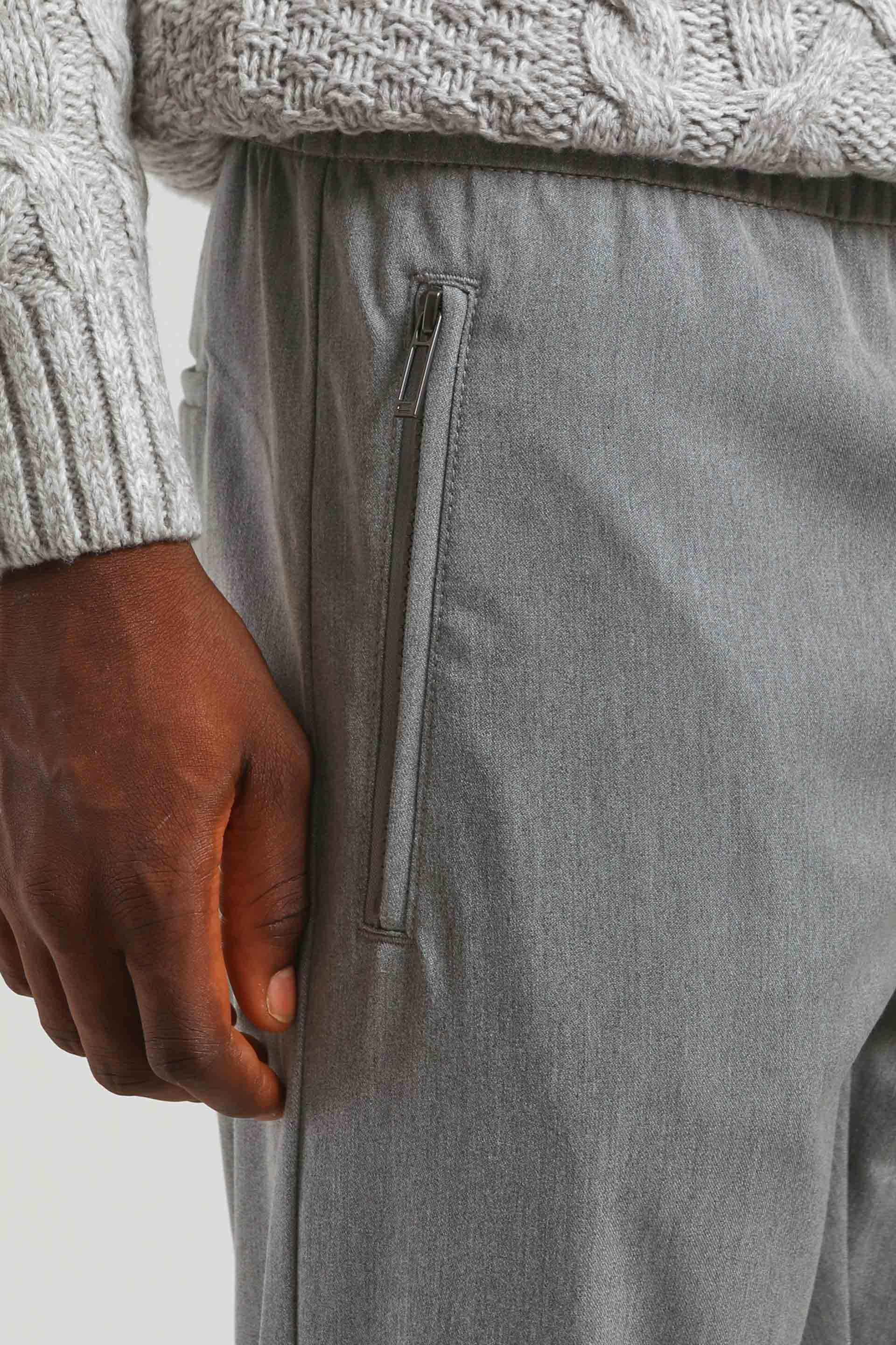Jogger con laccetto|Colore:Grigio chiaro melange