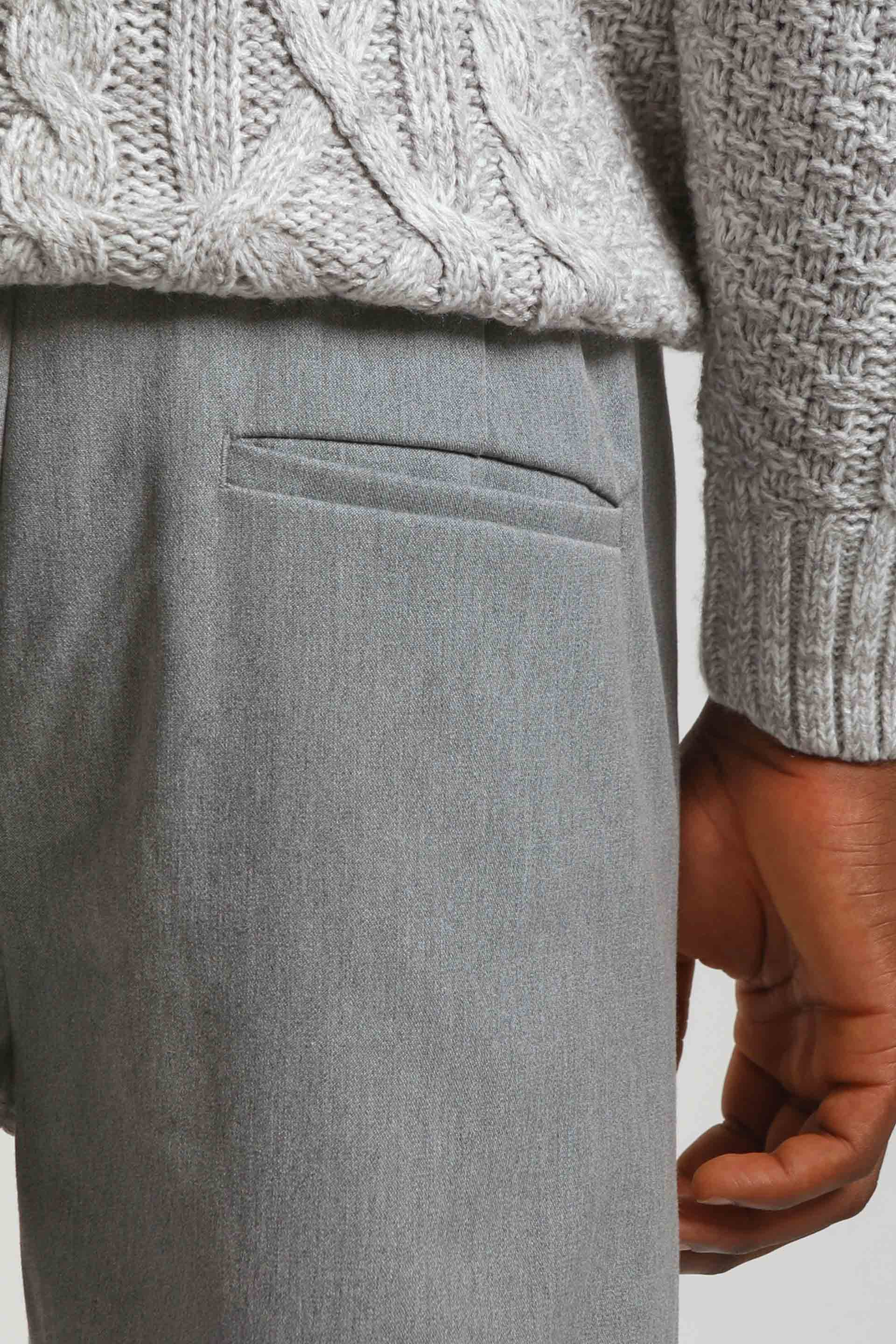 Jogger con laccetto|Colore:Grigio chiaro melange