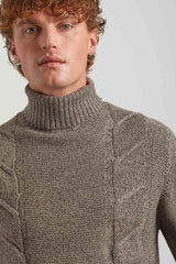 Maglia collo alto|Colore:Nocciola