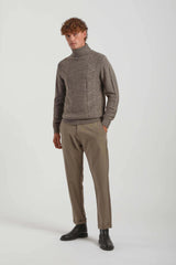 Maglia collo alto|Colore:Nocciola