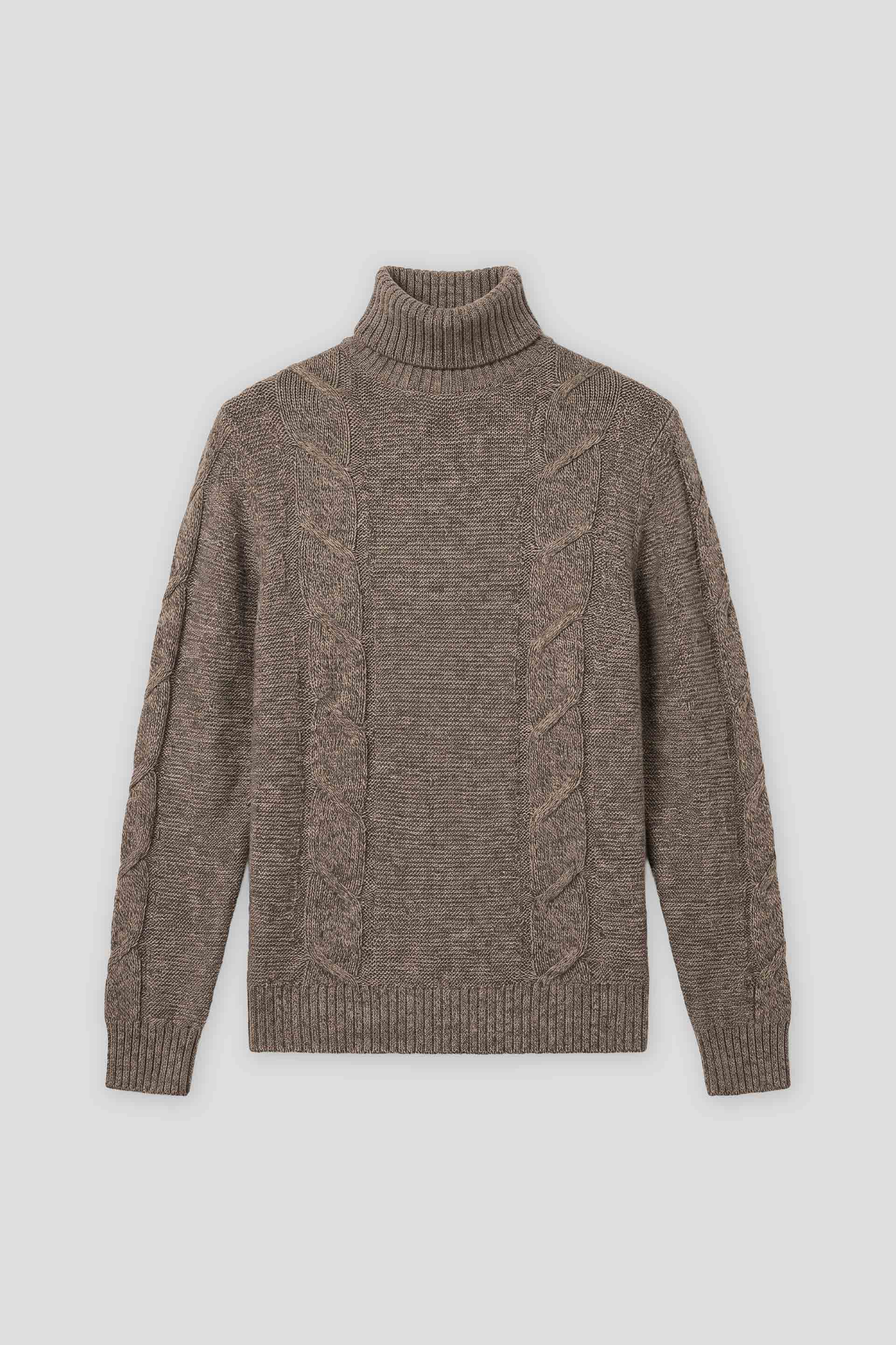 Maglia collo alto|Colore:Nocciola