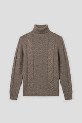 Maglia collo alto|Colore:Nocciola