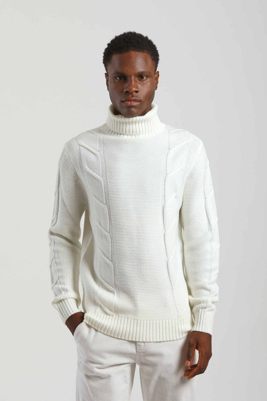 Maglia collo alto|Colore:Off white