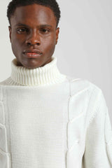 Maglia collo alto|Colore:Off white